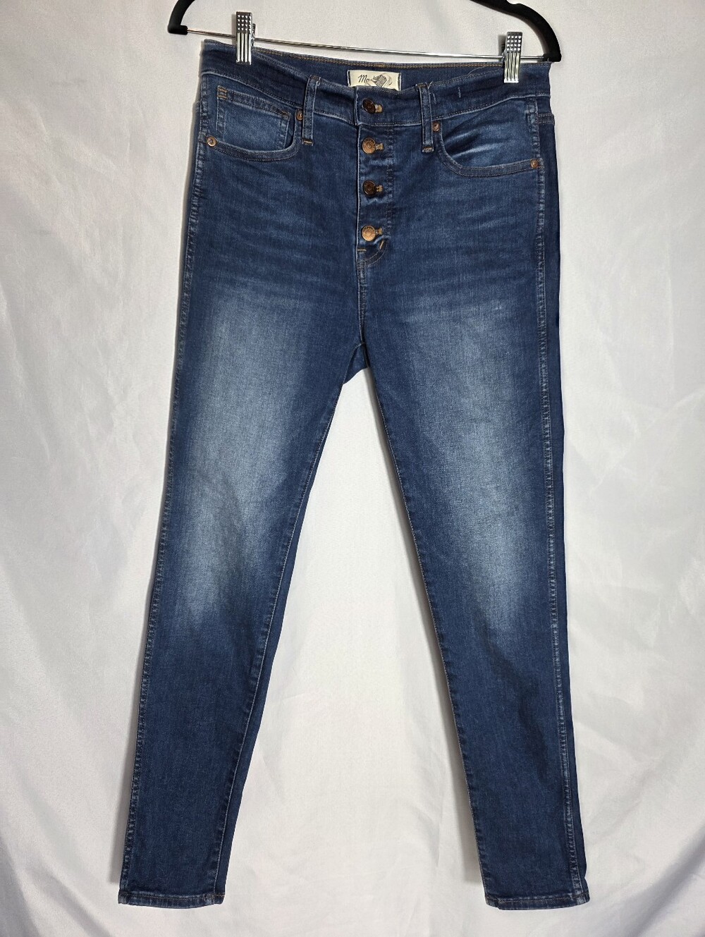 Madewell 10" High Rise Skinny Buttonfly Jeans Women's Size 29